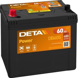 Deta Power 55D23R - Deta Power Car Battery 12 V 60Ah - 55D23R of  Deta - Batteries
